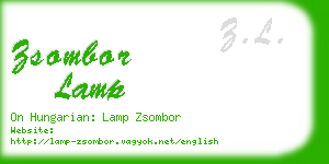 zsombor lamp business card